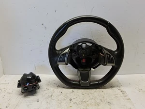 Fiat 500 Abarth 2012-2018 OEM volante de cuero negro con controles #C5 - Imagen 1 de 9