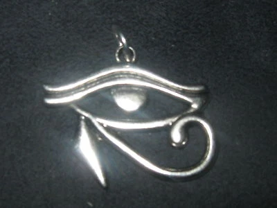 30mm Silver Color Egyptian Egypt Eye Of Horus Ra Pendant Charm Necklace   - Immagine 1 di 2