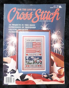 For the Love of Cross Stitch Magazine Leisure Arts July 1989 Vol 2 No 1 New - Picture 1 of 1