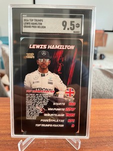 2016 Top Trumps LEWIS HAMILTON (GERMAN) *MEGA-RARE* SGC 9.5 -  1 of 2!!!