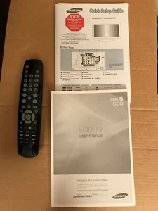TELECOMANDO E MANUALE UTENTE SAMSUNG LCD SERIE 500, USATO, PER TV MODELLO 1N45A500T1FXZA - Foto 1 di 7