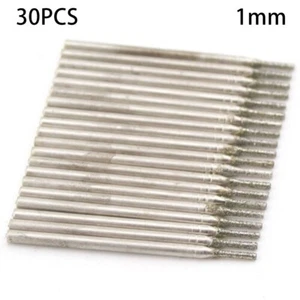 Brocas de núcleo de diamante de 30 piezas brocas de sierra de agujero broca sólida recubierta para piedras preciosas de 1 mm - Imagen 1 de 15