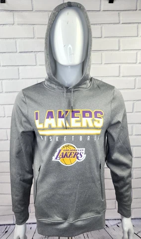 LA Lakers Basketball Gray Pullover Hoodie - Men's Size Medium & XL Cover