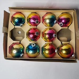 Vintage Shiny Brite Mercury Glass Christmas Ornament Ombré 2.5” X 10 - Picture 1 of 13