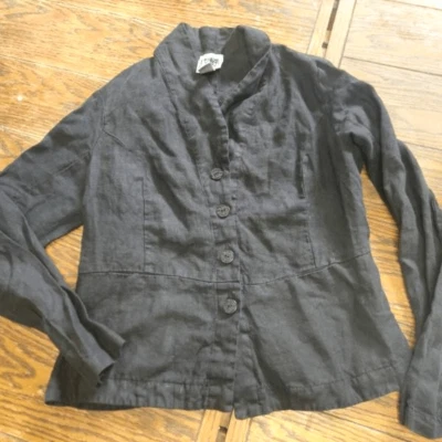 Prairie underground black linen button down jacket sz Medium - Image 1 of 4