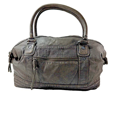 VINTAGE 90s Converse Double Handle DISTRESSED Faux Leather Brown Tote Bag Purse - Image 1 of 4