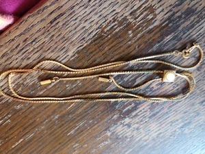 Amway Artistry mother of pearl square lariat gold necklace adjustable 24" - Picture 1 of 9