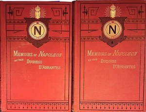Memoirs of Napoleon (2 Volumes, Hardcover, 1895) Duchess D'Abrantes - Picture 1 of 4