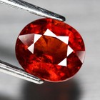 AAA - NATURAL SPESSARTINE - SPESSARTITE GARNET CT 1.86 RED ORANGE OVAL NAMIBIA 