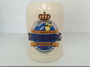 HB STONEWARE BEER STEIN, CROWN SILBERBERG HISTORISCHES BERGBAHN - Picture 1 of 7