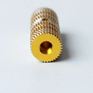 Textured Gold Round Cylinder Kid-Sized Bike Foot Peg Aluminum Alloy 1 Pair - Picture 1 of 5