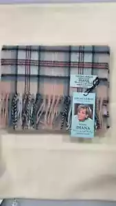 100% Cashmere Scarf | Lochcarron | Made in Scotland | Memorial Tartan | Diana - Picture 1 of 2
