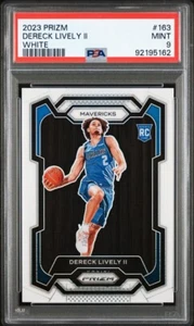 2023-24 Panini Prizm Dereck Lively II #163 White Prizm /175 PSA 9 Rookie RC - Bild 1 von 3