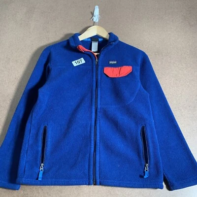 Suéter Patagonia Juvenil Talla Extra Grande Azul Manga Larga Niños Cremallera Completa Logo Foto 1 de 4