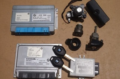 2004 BMW 330ci 3.0L DME набор MS45.1 7532142 два ключа зажигания цилиндр и дверной замок - Изображение 1 из 4