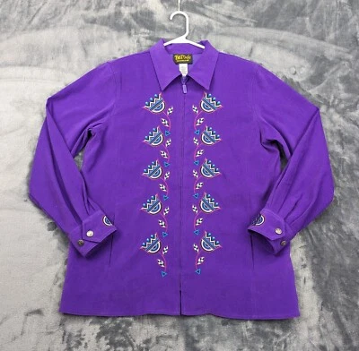 VTG Bob Mackie Western Jacket Size M Beaded Southwestern Artsy Rodeo USA Purple - Image 1 of 4