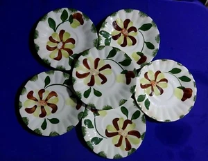 6 BLUE RIDGE SOUTHERN POTTERY CHINA SAUCERS - Picture 1 of 5