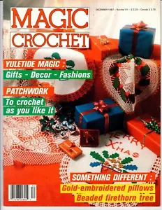 Magic Crochet Magazine December 1987 Number 51 Christmas decor-pillows - Picture 1 of 2