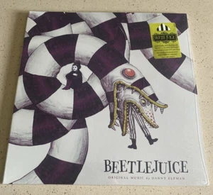 Beetlejuice WaxWork White Purple Green Swirl Vinyl Record Free Shipping - Picture 1 of 3