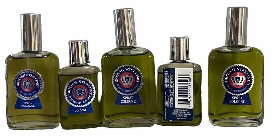 3 British Sterling Spray Colonia 1 fl oz EN BOTELLA DE VIDRIO + 2 plásticos 0,75 oz Foto 1 de 1