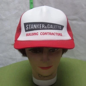 STANKER & GALETTO Truckermütze New Jersey Vintage Druckknopflasche Mütze 1980er Jahre Bau - Bild 1 von 3
