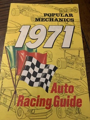 Popular Mechanics 1971 Auto Racing Guide Magazine Insert Hot Cars Drag Circuits  - Image 1 of 2