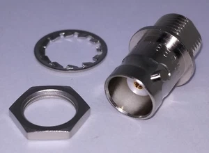 BNC Female Jack to MCX Female Plug Straight RF Coaxial Connector Adapter - Bild 1 von 2