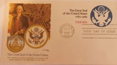 First Day Cover, Great Seal of the United States Bicentennial (1782-1982) 20c - Image 1 of 4