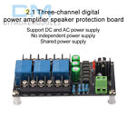 Stereo 2.1 3-channels Speaker Protection Board Delay Module Audio Amplifier D