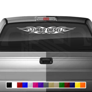 #116 TURBO DIESEL Decal Sticker Windshield Window Vinyl Truck Performance Racing - Picture 1 of 6
