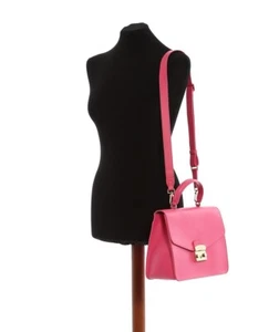 Furla Metropolis Top Handle M Women Pink Ortensia Leather Bag 962781 NWT - Picture 1 of 8