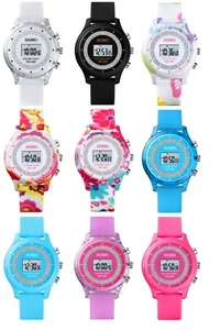 Children's Digital Colourful Water Resistant Wristwatch with Light Up Display - Picture 1 of 11