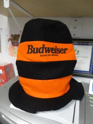 Felt BUDWEISER TOP HAT- KING of BEERS - USA  Adult Orange / Black - Image 1 of 2