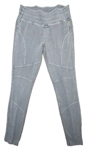 Prana Pants Womens Small 26x29 Faded Blue Stretch Ankle Legging Logo Hemp - Picture 1 of 12