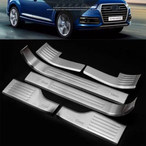 Door Sill Scuff Plate Threshold Protector Guard Cover Trim For Audi Q7 SQ7 16-21 - Picture 1 of 4