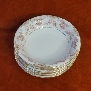 Noritake Rosalie RC Japan Bowls Royal China Dessert Saucenschale rosa Blumen gold - Bild 1 von 16