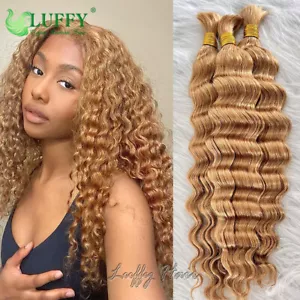 Trenzas de ganchillo Deep Wave a granel para trenzar #27 extensiones de cabello Remy - Imagen 1 de 12