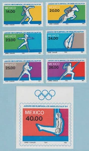MEXICO 1351 - 1357 MINT NEVER HINGED OG ** 1984 SUMMER OLYMPICS SET - MEX-1351 - Picture 1 of 1
