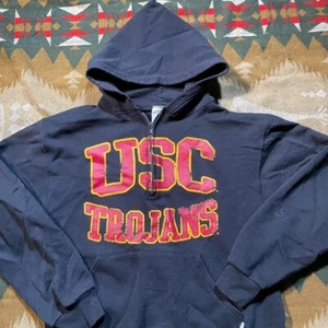Vintage Y2K USC Trojans Hooded Russel Athletic zip up hoodie sweatshirt - Picture 1 of 5