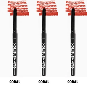 NEW Avon Glimmersticks Retractable Lip Liner / CORAL / SET OF 3 - Picture 1 of 12