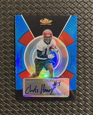 CHRIS HENRY 2005 Topps Finest Blue Refractor Rookie Auto /299 West Virginia 🏈 - Image 1 of 2