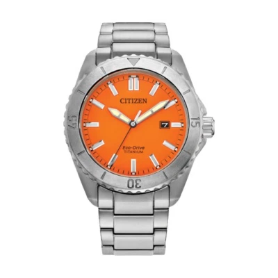 Relógio masculino Citizen Brycen super titânio safira AW1840-50X mostrador laranja - Imagem 1 de 4