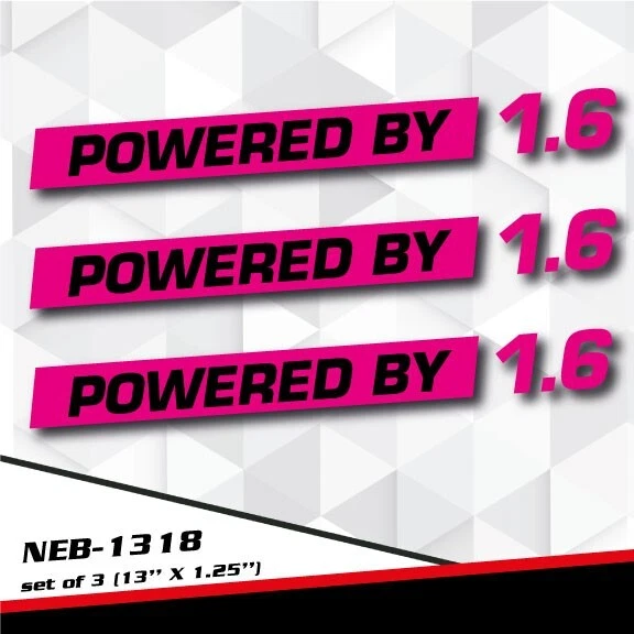 POWERED BY 1.6L Decal Sticker for Acura EL Civic Nissan Sentra mini  NEB-1318 Foto 1 de 1