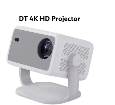 DT 4K HD Projector 650 ANSI 1080P Auto Focus  Wifi6 BT5.2 Portable-White - Image 1 of 4