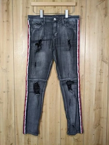 rue21 Men's Jeans 34x32 Super Skinny Supreme Flex Skinny Jeans Gray Distressed - Picture 1 of 8