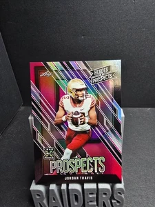 2024 Leaf Heroes & Prospects Jordan Travis Rookie Pink Refractor /5  OFFERS ON!! - Picture 1 of 3