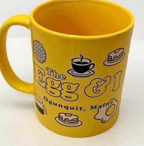 Taza de café para comedor Egg & I amarilla restaurante Ogunquit Maine casa de playa rara - Imagen 1 de 18