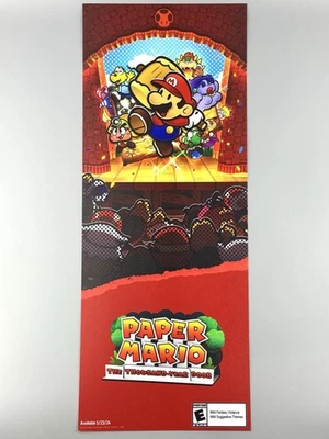 Подлинный бумажный киоск Nintendo Mario Thousand-Year Door 21 дюйм дисплей Translite - Изображение 1 из 4