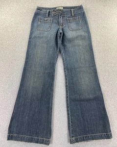 Abercrombie & Fitch Wide Leg Jeans Damen 4 aufgesetzte Taschen mittlere Waschung 100 % Baumwolle - Bild 1 von 12