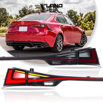 Par de luces traseras LED COMPLETAS secuenciales VLAND Smoke para 14-20 Lexus IS250 300h 350F Foto 1 de 4